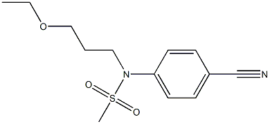 (4-cyanophenyl)-N-(3-ethoxypropyl)methanesulfonamide,,结构式