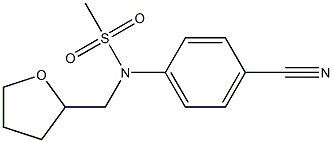 (4-cyanophenyl)-N-(oxolan-2-ylmethyl)methanesulfonamide 结构式