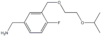 (4-fluoro-3-{[2-(propan-2-yloxy)ethoxy]methyl}phenyl)methanamine Struktur