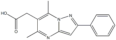 (5,7-dimethyl-2-phenylpyrazolo[1,5-a]pyrimidin-6-yl)acetic acid Struktur