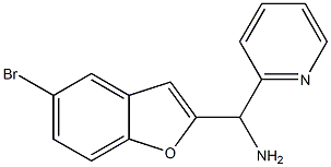 (5-bromo-1-benzofuran-2-yl)(pyridin-2-yl)methanamine 化学構造式