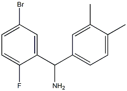 (5-bromo-2-fluorophenyl)(3,4-dimethylphenyl)methanamine,,结构式