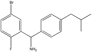 (5-bromo-2-fluorophenyl)[4-(2-methylpropyl)phenyl]methanamine 结构式