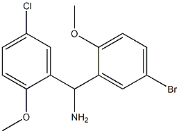 (5-bromo-2-methoxyphenyl)(5-chloro-2-methoxyphenyl)methanamine Structure