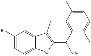 (5-bromo-3-methyl-1-benzofuran-2-yl)(2,5-dimethylphenyl)methanamine Struktur