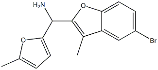 (5-bromo-3-methyl-1-benzofuran-2-yl)(5-methylfuran-2-yl)methanamine,,结构式