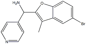 (5-bromo-3-methyl-1-benzofuran-2-yl)(pyridin-4-yl)methanamine