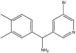 (5-bromopyridin-3-yl)(3,4-dimethylphenyl)methanamine,,结构式