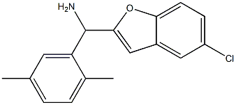 (5-chloro-1-benzofuran-2-yl)(2,5-dimethylphenyl)methanamine 结构式