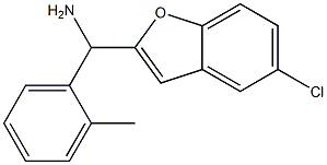 (5-chloro-1-benzofuran-2-yl)(2-methylphenyl)methanamine Structure