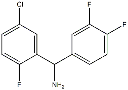 (5-chloro-2-fluorophenyl)(3,4-difluorophenyl)methanamine,,结构式