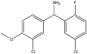 (5-chloro-2-fluorophenyl)(3-chloro-4-methoxyphenyl)methanamine 结构式