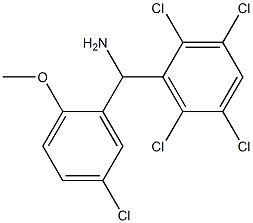 (5-chloro-2-methoxyphenyl)(2,3,5,6-tetrachlorophenyl)methanamine,,结构式