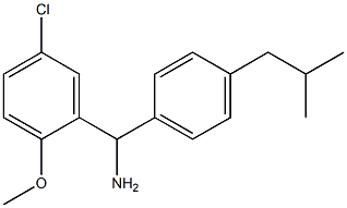 (5-chloro-2-methoxyphenyl)[4-(2-methylpropyl)phenyl]methanamine 化学構造式