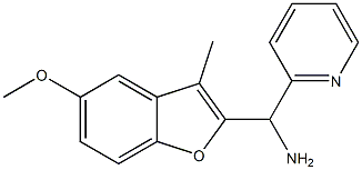 (5-methoxy-3-methyl-1-benzofuran-2-yl)(pyridin-2-yl)methanamine 化学構造式