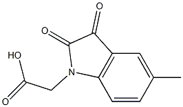 (5-methyl-2,3-dioxo-2,3-dihydro-1H-indol-1-yl)acetic acid,,结构式