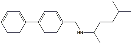(5-methylhexan-2-yl)[(4-phenylphenyl)methyl]amine Struktur