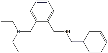 (cyclohex-3-en-1-ylmethyl)({2-[(diethylamino)methyl]phenyl}methyl)amine Struktur