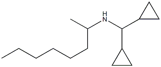 (dicyclopropylmethyl)(octan-2-yl)amine 化学構造式