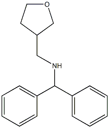 (diphenylmethyl)(oxolan-3-ylmethyl)amine,,结构式