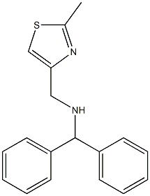 (diphenylmethyl)[(2-methyl-1,3-thiazol-4-yl)methyl]amine Struktur