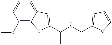 (furan-2-ylmethyl)[1-(7-methoxy-1-benzofuran-2-yl)ethyl]amine 化学構造式
