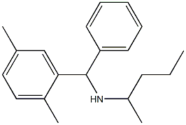 [(2,5-dimethylphenyl)(phenyl)methyl](pentan-2-yl)amine,,结构式