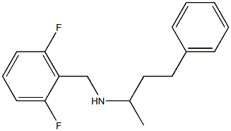 [(2,6-difluorophenyl)methyl](4-phenylbutan-2-yl)amine,,结构式