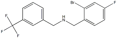 [(2-bromo-4-fluorophenyl)methyl]({[3-(trifluoromethyl)phenyl]methyl})amine,,结构式