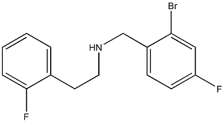 [(2-bromo-4-fluorophenyl)methyl][2-(2-fluorophenyl)ethyl]amine 化学構造式