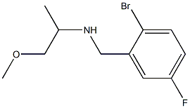 [(2-bromo-5-fluorophenyl)methyl](1-methoxypropan-2-yl)amine,,结构式