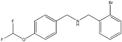 [(2-bromophenyl)methyl]({[4-(difluoromethoxy)phenyl]methyl})amine 化学構造式