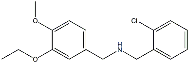 [(2-chlorophenyl)methyl][(3-ethoxy-4-methoxyphenyl)methyl]amine,,结构式