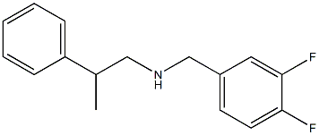 [(3,4-difluorophenyl)methyl](2-phenylpropyl)amine Structure