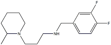 [(3,4-difluorophenyl)methyl][3-(2-methylpiperidin-1-yl)propyl]amine,,结构式