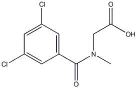 [(3,5-dichlorobenzoyl)(methyl)amino]acetic acid Struktur