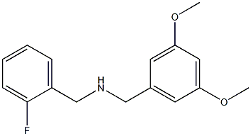 [(3,5-dimethoxyphenyl)methyl][(2-fluorophenyl)methyl]amine 化学構造式