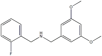 [(3,5-dimethoxyphenyl)methyl][(2-fluorophenyl)methyl]amine Structure