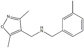 [(3,5-dimethyl-1,2-oxazol-4-yl)methyl][(3-methylphenyl)methyl]amine Structure