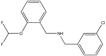  [(3-chlorophenyl)methyl]({[2-(difluoromethoxy)phenyl]methyl})amine