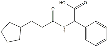 [(3-cyclopentylpropanoyl)amino](phenyl)acetic acid,,结构式