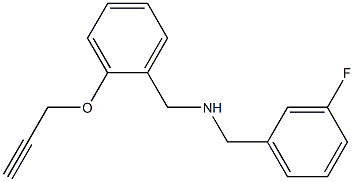 [(3-fluorophenyl)methyl]({[2-(prop-2-yn-1-yloxy)phenyl]methyl})amine 结构式