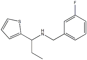 [(3-fluorophenyl)methyl][1-(thiophen-2-yl)propyl]amine,,结构式