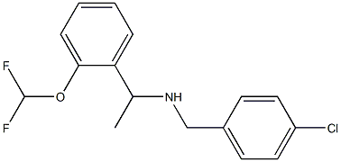 [(4-chlorophenyl)methyl]({1-[2-(difluoromethoxy)phenyl]ethyl})amine|