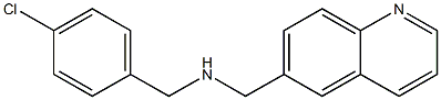 [(4-chlorophenyl)methyl](quinolin-6-ylmethyl)amine Struktur