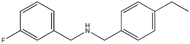 [(4-ethylphenyl)methyl][(3-fluorophenyl)methyl]amine Structure