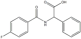 [(4-fluorobenzoyl)amino](phenyl)acetic acid Struktur