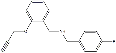 [(4-fluorophenyl)methyl]({[2-(prop-2-yn-1-yloxy)phenyl]methyl})amine 结构式
