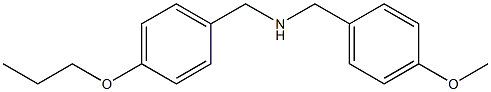 [(4-methoxyphenyl)methyl][(4-propoxyphenyl)methyl]amine 结构式