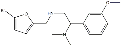 [(5-bromofuran-2-yl)methyl][2-(dimethylamino)-2-(3-methoxyphenyl)ethyl]amine 化学構造式